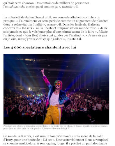 Qui est Julien Granel, le champion  des festivals...